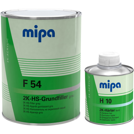 MIPA podkład akr.F54 2K HS szary 1L+H10 250ml Kpl.  - 4509 - mega-kolor.pl