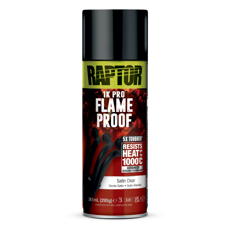 RAPTOR Spray FLAMEPROOF 1000°C 361ml bezbarwny satynowy lakier żaroodporny - 1884 - mega-kolor.pl