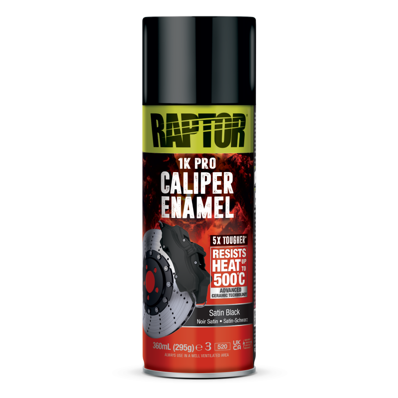 RAPTOR Spray CALIPER zabezpieczenie zacisków 500°C 360ml czarna satyna - 1209 - mega-kolor.pl