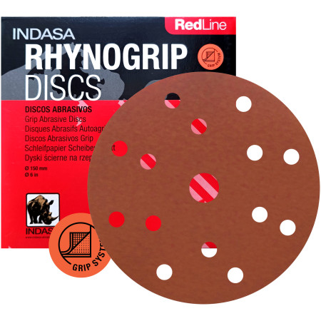 INDASA DYSK RZEP Red Line D 150MM P 400 - 3246 - mega-kolor.pl